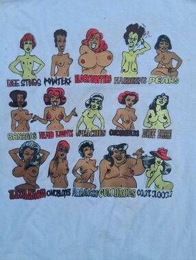 RARE Vintage Unisex White T Shirt W/ Humorous Graphic Mens Size XL, Love Um All